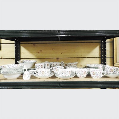 Lot 340 - A Minton Haddon Hall pattern tea and dinner...