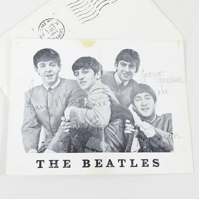 Lot 51 - The Beatles Fan Club promotional postcard,...