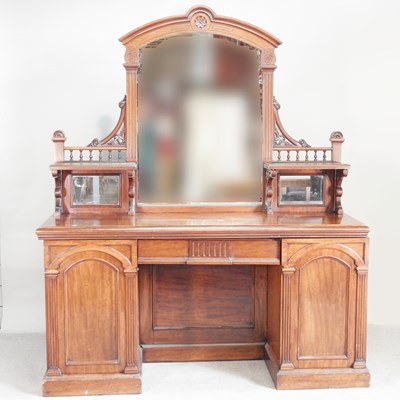 Lot 208 - A late Victorian mahogany mirror back...