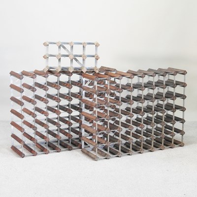 Lot 527 - A wine rack, 80 x 60cm, together with two...