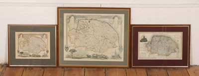 Lot 607 - A hand coloured engraved map of Norfolk, 20 x...