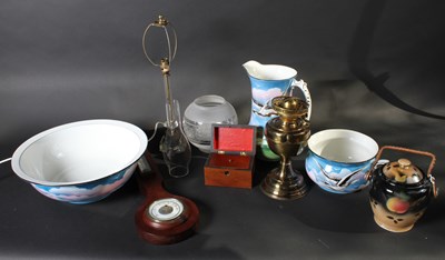 Lot 540 - Miscellaneous items, to include a brass oil...
