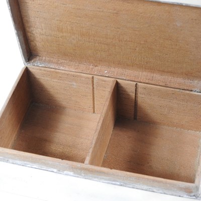 Lot 11 - An early 20th century silver table cigarette...