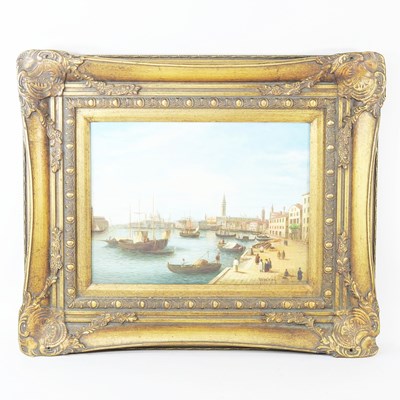 Lot 129 - Michaela Vincci, 20th century, Venice Harbour,...