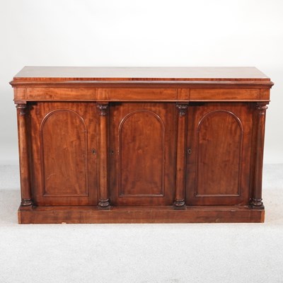 Lot 225 - A Victorian mahogany sideboard, enclosed by...
