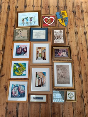 Lot 615 - A collection of pictures and prints, including...