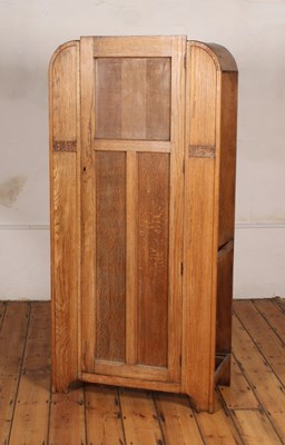 Lot 533 - An Art Deco oak hall cupboard or wardrobe