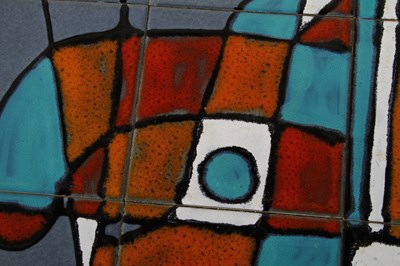 Lot 89 - A mid century tile-topped chrome coffee table