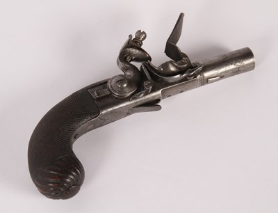 Lot 16 - An 18th century flintlock pocket pistol, by H....