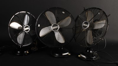 Lot 368 - Three vintage Cinni table fans