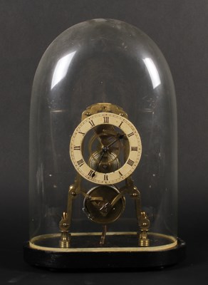 Lot 42 - A brass skeleton clock, late 19th/early 20th...