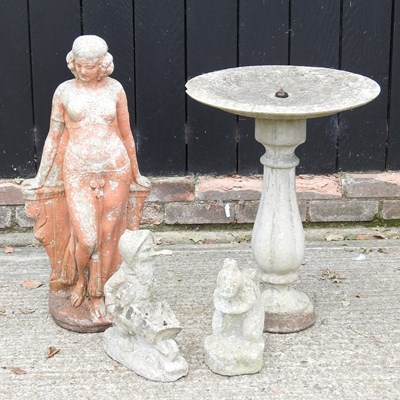 Lot 379 - An Art Deco style cast stone garden statue,...