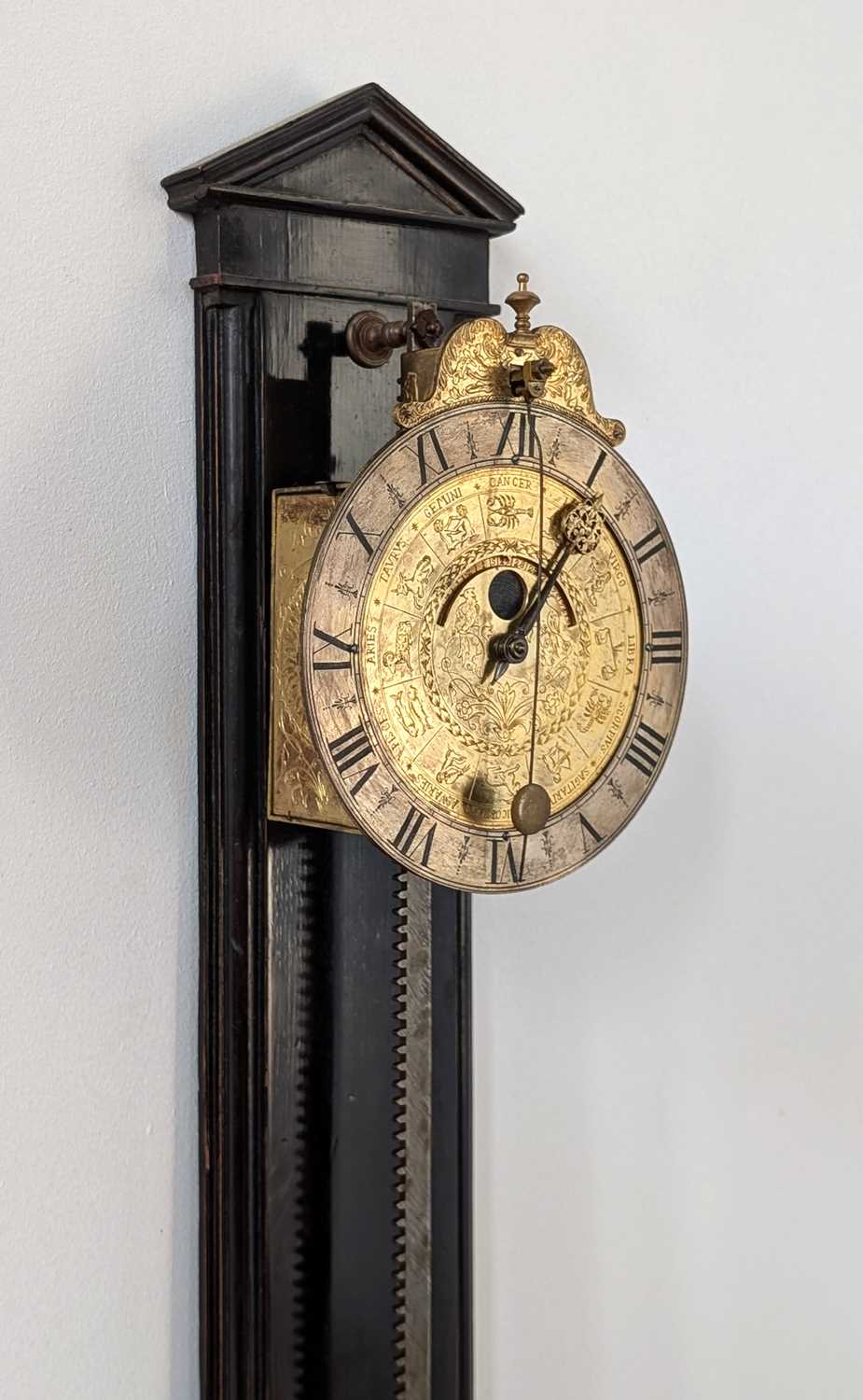 Lot 5 - A fine brass rack or gravity clock, 18th...