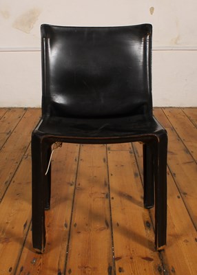 Lot 301 - A Cassina Cab-142 saddle-leather upholstered...