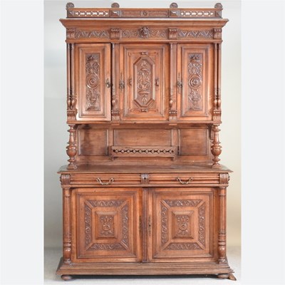 Lot 179 - A late 19th century continental oak carved...