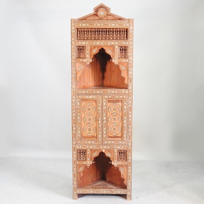 Lot 385 - A late 19th century Moorish hardwood and bone...