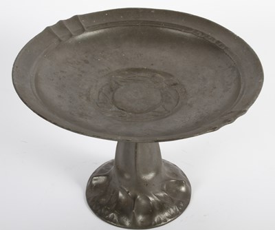 Lot 358 - A German Kayserzinn Arts & Crafts pewter tazza,...
