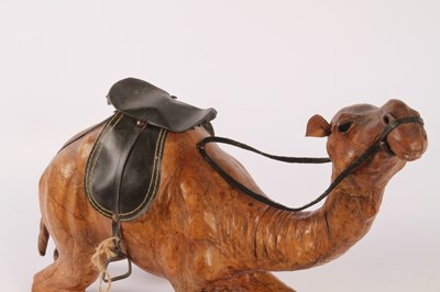 Lot 36 - A Liberty-style leather-clad model of a camel...