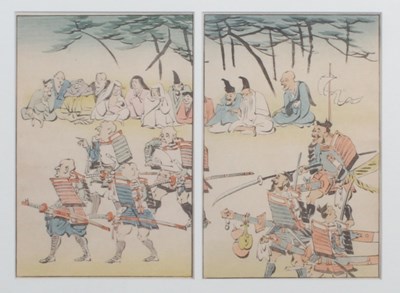 Lot 504 - A collection of Japanese woodblock prints,...