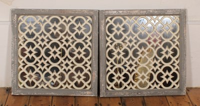 Lot 589 - A pair of Moroccan style grey painted garden...