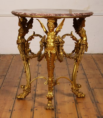 Lot 164 - An Empire style gilt bronze marble top centre...