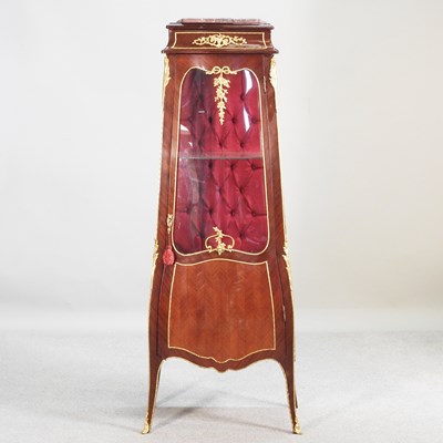 Lot 145 - A French style gilt mounted marble top vitrine,...