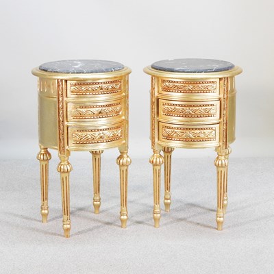 Lot 119 - A pair of modern continental style gilt...