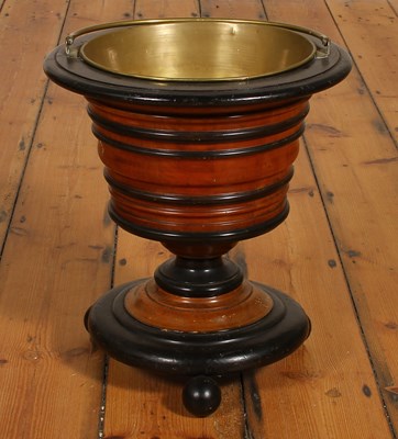 Lot 34 - A 19th century Dutch wooden peat bucket, with...