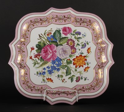 Lot 369 - A large Sevres style porcelain floral...
