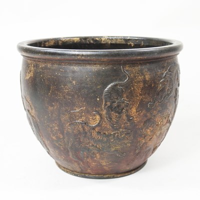 Lot 139 - A Chinese bronze bowl, of tapered shape, with...