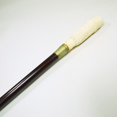 Lot 240 - A modern bone handled walking stick, with a...
