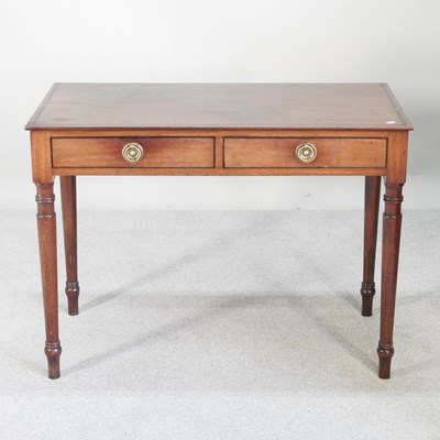 Lot 287 - A 19th century mahogany and ebony inlaid side...