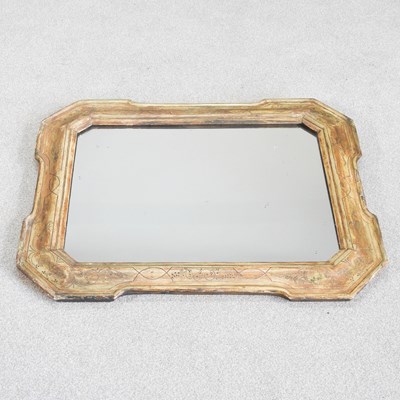 Lot 105 - An 19th century Italian mirror, with a moulded...