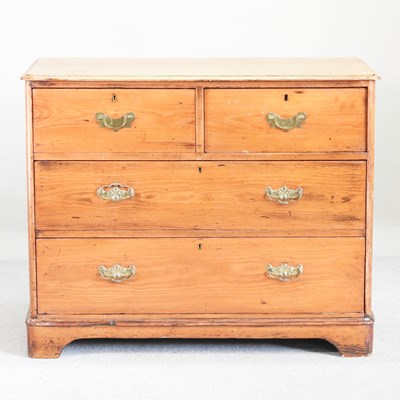 Lot 326 - A 19th century stripped pine chest of drawers