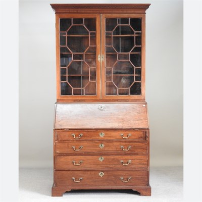 Lot 482 - A George III mahogany astragal glazed bureau...