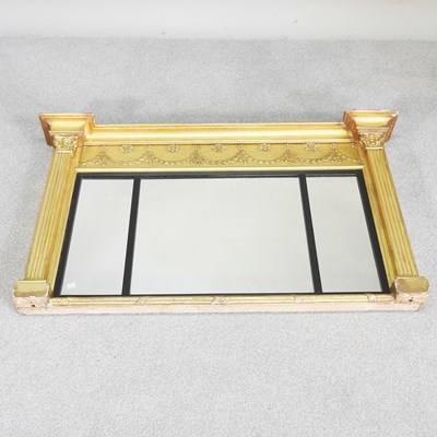 Lot 58 - A Regency and later gilt over mantel mirror,...