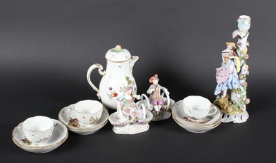 Lot 293 - A pair of 19th century Meissen porcelain...