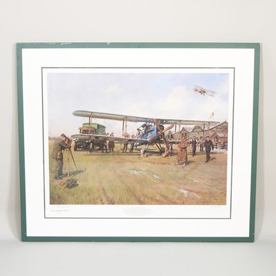 Lot 530 - Terence Cuneo, 1907-1996, Hounslow Heath, 1919,...