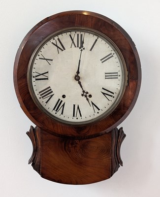 Lot 253 - A 19th century mahogany cased drop dial wall...