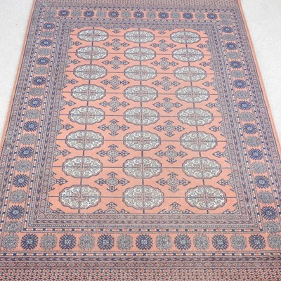 Lot 317 - A Bokhara rug, with three rows of medallions,...