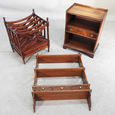 Lot 340 - A mahogany bedside cabinet, together with a...