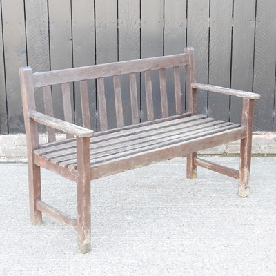 Lot 134 - A wooden garden bench
