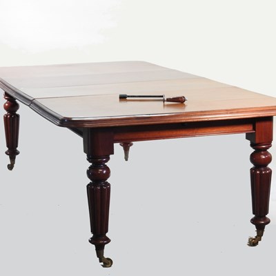 Lot 238 - A Victorian mahogany wind out extending dining...