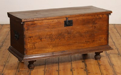 Lot 348 - An antique style carved hardwood coffer or...