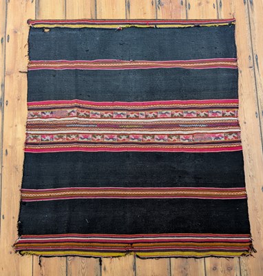 Lot 667 - A flatweave rug/wall hanging, 118 x 124cm