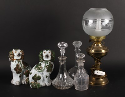 Lot 496 - Miscellaneous items, to include a brass oil...
