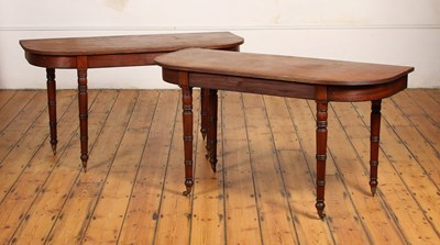 Lot 177 - A pair of George III mahogany side tables, on...
