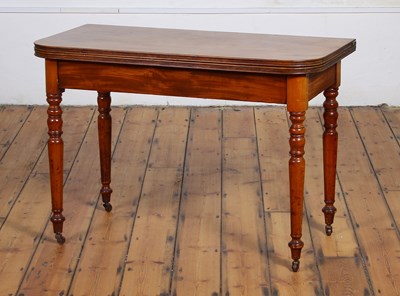 Lot 337 - A Regency mahogany folding card table, on...