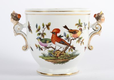 Lot 178 - A Dresden porcelain jardiniere, decorated with...