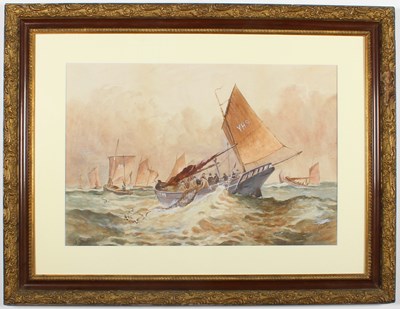 Lot 470 - John Syer (1815-1885), A fishing lugger off...